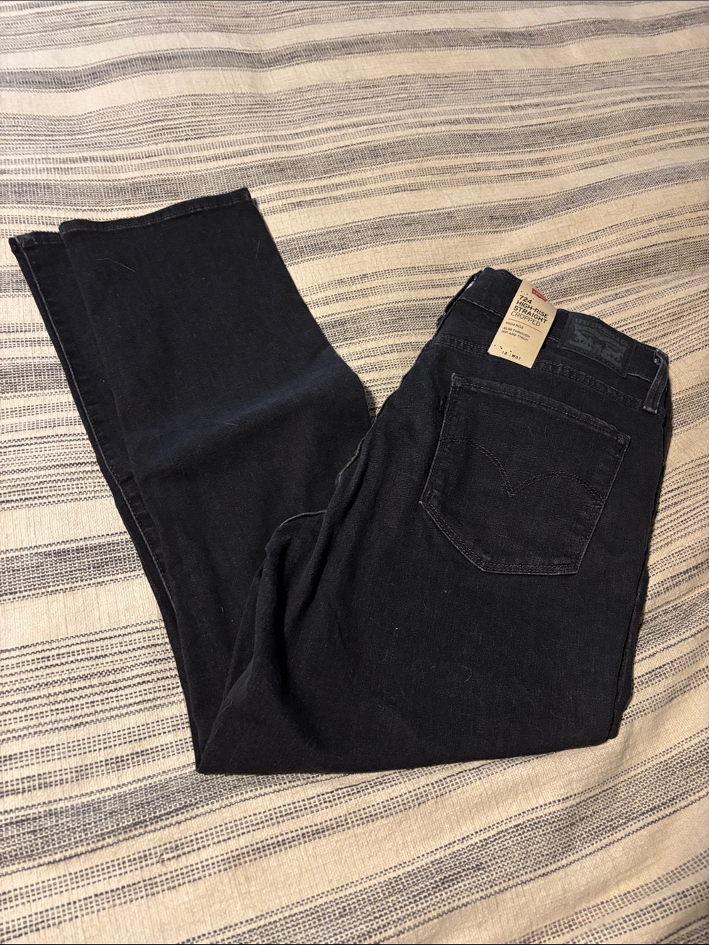 Levi's Women’s 724 Straight Jeans in Black Denim